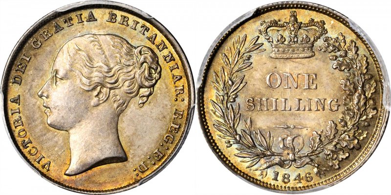 GREAT BRITAIN. Shilling, 1846. Victoria. PCGS MS-64+ Gold Shield.
S-3904; KM-73...