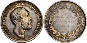 SWEDEN. Silver Shooting Award Medal, 1830 (1892). Oscar II. PCGS SPECIMEN-63 Gold Shield.
Obverse: Bust of Oscar II facing right; Reverse: Five line ...