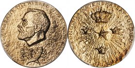 SWEDEN. Nominating Committee For the Nobel Prize in Economics Gilt Silver Medal, ND (1980). PCGS SP-66 Gold Shield.
Weight: 20.5 gms., 26 mm. Head of...