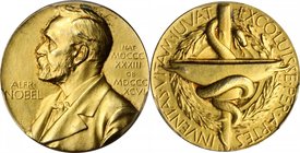 SWEDEN. Nominating Committee For the Nobel Prize in Medicine Gilt Silver Medal, ND (1985). PCGS SP-65 Gold Shield.
Edge inscribed "L10", indicating t...