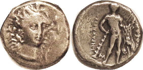 HERAKLEIA , Ar Nomos, 281-278 BC, Athena had facg 3/4 rt, in triple crested helm...