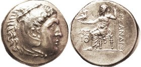 Alexander the Great, Tet, of Aspendos, Herakles hd r/Zeus std l, in field AS & date I-Theta, Pr.2898; Strong VF, centered, good metal with hint of die...