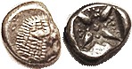 Same but head rt, scarcer, S3533 (£75); VF, somewhat off-ctr with most of lion's...