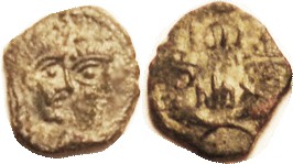NABATAEA , Rabbel II & Queen Gamilath, 71-106 AD, Æ17, conjoined busts r/lgnd be...