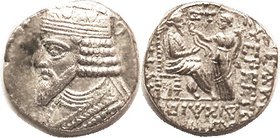 Tet, 65.22, rev Tyche giving wreath to King; VF+, bright metal, rev somewhat off-ctr, month clearly identifiable (scarce thus); Sharp portrait. (A GVF...