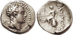 Antiochos III, Drachm, 223-187 BC, His head r/Apollo std left on omphalos, S6939 (£90); VF, good metal with lt tone, minor edge split, a little off-ct...
