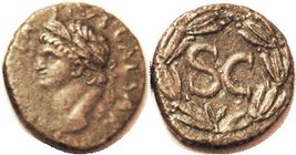 Antioch, Æ22, Bust left/SC in wreath; VF+, nrly centered, brown patina, obv lgnd flatly struck at left, very strong portrait detail. (Much nicer than ...