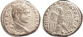 Antioch, Tet, Eagle facg, hd left, star betw legs; Nice VF+, nrly centered on sl oval flan, sl lgnd crowding, well struck, excellent metal for this wi...