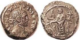 CARINUS, As Caesar, Egypt Tet, Tyche stg l, LA; VF, nrly centered, medium brown, minor crudeness, strong portrait detail. (A VF brought $67, CNG eAuc ...