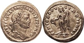 As Augustus (only 1 year, scarce); Follis, GENIO POPVLI ROMANI, Genius stg l, mintmk Gamma-B, unusual & rare? AEF, centered, minor lgnd softness, fain...