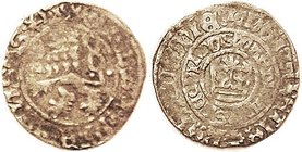 BOHEMIA , Wenceslas II, 1278-1305, Ar Prager Groschen, 27 mm, Lion/crown, lgnds; call it VG, not so much worn as crude shallow strike with much wkness...