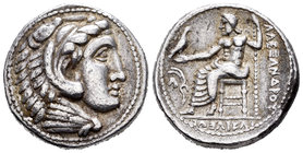 Celtas del Danubio. Tetradracma. s. III-II a.C. Ag. 16,78 g. Imitación celta a nombre Alejandro III Magno. Escasa. MBC+. Est...300,00.
