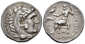 Imperio Seleucida. Seleukos I. Tetradracma. 261-224 a.C. Laodikeia ad Mare. (Cy-3032). Anv.: Cabeza de Hércules a la derecha con piel de león. Rev.: Z...