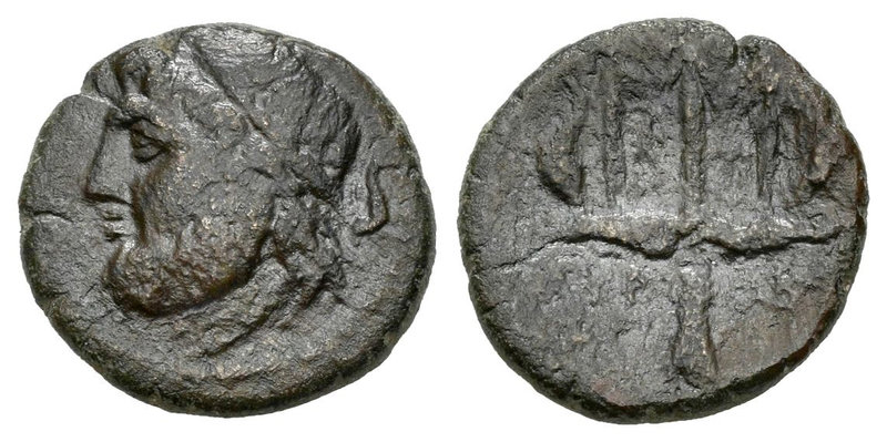 Sicilia. Siracusa. AE 14. 275-215 a.C. Hieron II. (Gc-1226 variante). Ae. 1,91 g...