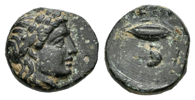 Troas. Neandria. AE 11. 400 a.C. (Gc-4120). (Sng Cop-447). Rev.: Grano de trigo ...