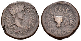 Calagurris. Semis. 27 a.C.-14 d.C. Calahorra (Logroño). (Abh-426). (Acip-3123a). Ae. 5,00 g. Escasa. BC. Est...80,00.