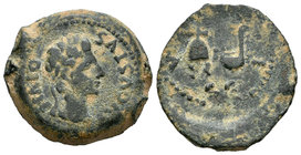 Cartagonova. Semis. 27 a.C.-14 d.C. Cartagena (Murcia). (Abh-594). (Acip-3138). Rev.: Atributos sacerdotales. Ae. 7,99 g. BC+. Est...35,00.