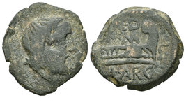 Carteia. Semis. 80-20 a.C. San Roque (Cádiz). (Abh-630). (Acip-2573). Ae. 7,64 g. BC/BC+. Est...40,00.