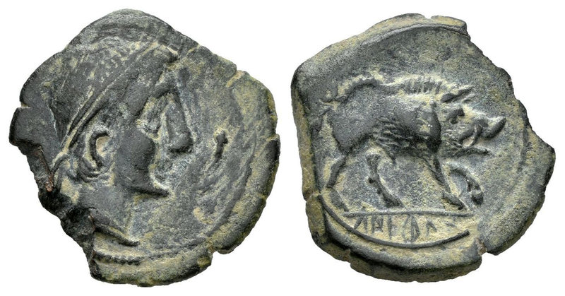 Kastilo-Castulo. Cuadrante. 180 a.C. Cazlona (Jaén). (Abh-733). (Acip-2108). (C-...