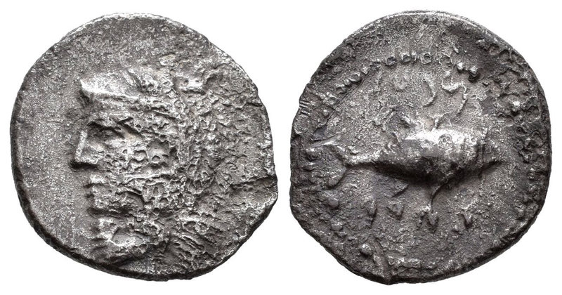 Gadir. Hemidracma. 300-200 a.C. Cádiz. (Abh-1308). (Acip-631). (C-2). Rev.: Delf...