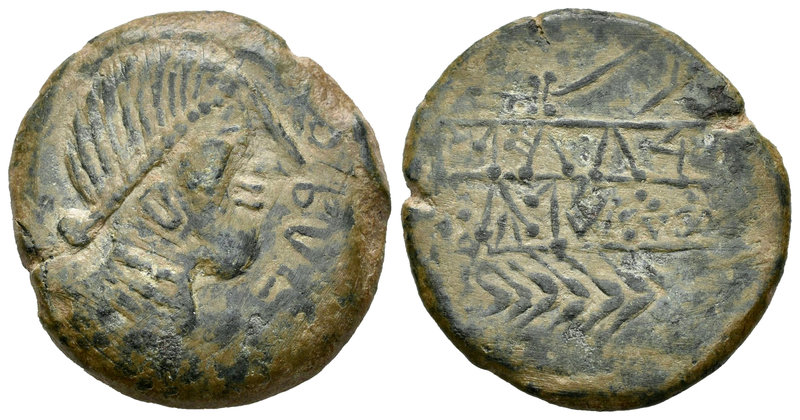 Obulco. As. 220-20 a.C. Porcuna (Jaén). (Abh-1790). (Acip-2195). (C-18). Rev.: A...