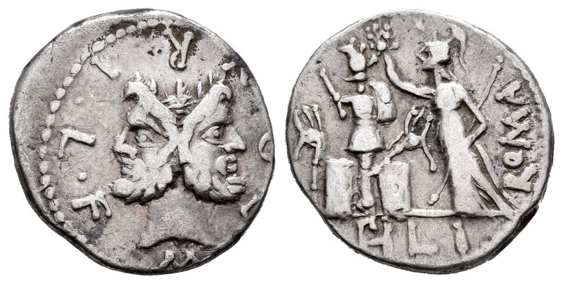 Furia. Denario. 119 a.C. Italia Central. (Ffc-730). (Craw-281/1). (Cal-600). Anv...