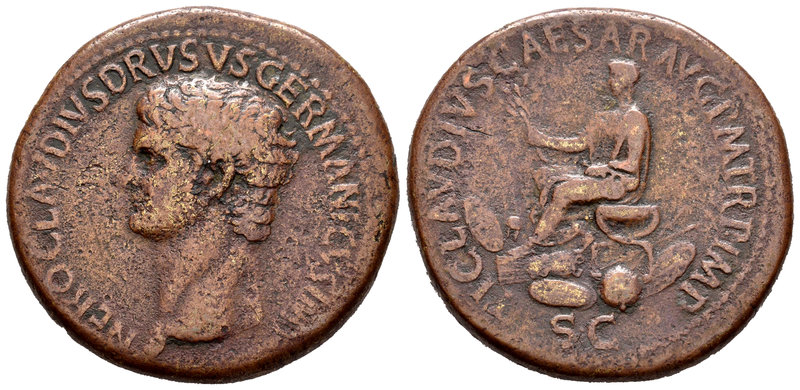 Nero Claudio Druso. Sestercio. 41-42 d.C. Roma. (Spink-1896). (Ric-93). Anv.: NE...