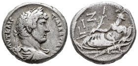 Adriano. Tetradracma. 132-133 d.C. Alejandría. (Gc-3740). Rev.: Nilo reclinado con caña y cuerno de la abundancia. Ag. 12,36 g. MBC-. Est...110,00.
