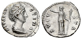 Faustina Madre. Denario. 147 d.C. Roma. (Spink-4583). (Ric-361). (Seaby-101a). Rev.: AVGVSTA. Ceres de pie a izquierda con y lanza. Ag. 3,36 g. EBC-. ...