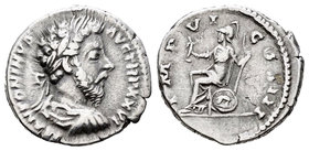 Marco Aurelio. Denario. 172 d.C. Roma. (Spink-4901). (Ric-261). Rev.: IMP VI COS III. Marte sentado a izquierda con lanza y escudo. Ag. 3,21 g. MBC. E...