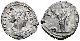 Lucila. Denario. 164-6 d.C. Roma. (Spink-5491). (Ric-784). Rev.: VENVS. Venus en pie a izquierda con manzana y cetro. Ag. 2,96 g. MBC-. Est...45,00.