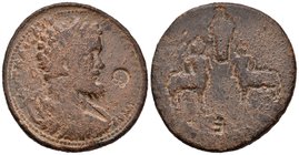 Septimio Severo. Medallón. Asia menor. Ae. 31,46 g. El reverso tiene la apariencia de estar desgastado o molido, o unifaz, con la iconografía grabada ...
