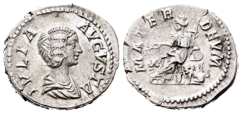 Julia Domna. Denario. 198 d.C. Roma. (Spink-6594). (Ric-566). Rev.: MATER DEVM. ...