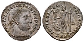 Licinio I. Follis. 313 d.C. Heraclea. (Spink-15240). Rev.: IOVI CONSERVATORI. Ae. 3,34 g. EBC+. Est...50,00.