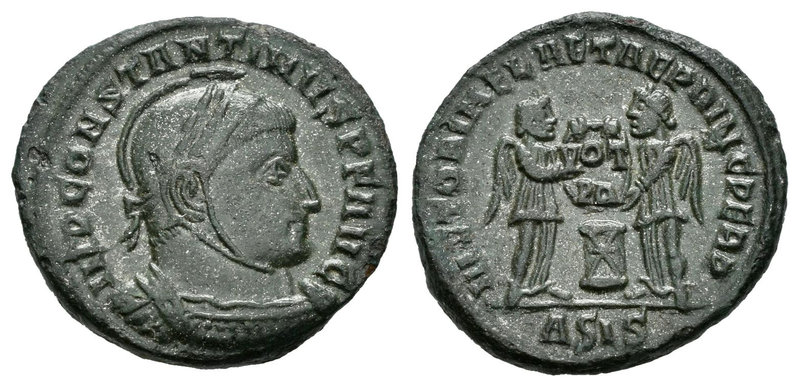 Constantino I. Centenional. 319 d.C. Siscia. (Spink-16304). (Ric-73-4). Rev.: VI...