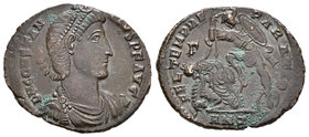 Constancio II. Maiorina. 348-351 d.C. Antioquía. (Spink-18234). (Ric-125). Rev.: FEL TEMP REPARATIO. Ae. 4,88 g. MBC. Est...30,00.