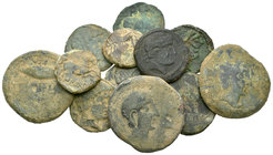 Lote de 12 bronces de Hispania Antigua, diferentes módulos y cecas. Interesante. A EXAMINAR . BC-/MBC-. Est...300,00.