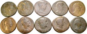 Lote de 10 bronces del Imperio Romano. A EXAMINAR. BC-/BC. Est...75,00.