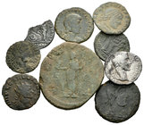 Lote de 9 monedas del Imperio Romano, denarios (2), bronces diferentes módulos (7). A EXAMINAR. BC-/MBC-. Est...120,00.