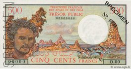 Country : AFARS AND ISSAS 
Face Value : 500 Francs Spécimen 
Date : (1975) 
Period/Province/Bank : Djibouti. Territoire Français des Afars et des I...