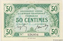 Country : FRENCH EQUATORIAL AFRICA 
Face Value : 50 Centimes 
Date : (17 octobre 1917) 
Period/Province/Bank : Gouvernement Général de l'AEF, néces...