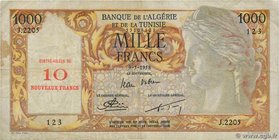 Country : ALGERIA 
Face Value : 10 NF sur 1000 Francs 
Date : 09 mai 1958 
Period/Province/Bank : Banque de l'Algérie et de la Tunisie 
Catalogue ...