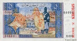 Country : ALGERIA 
Face Value : 5 Dinars Spécimen 
Date : 01 novembre 1970 
Period/Province/Bank : Banque Centrale d'Algérie 
Catalogue reference ...