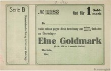 Country : GERMANY 
Face Value : 1 Goldmark Non émis 
Date : (1923) 
Period/Province/Bank : Émission de nécessité - Notgeld 
French City : Oberstei...
