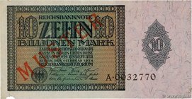 Country : GERMANY 
Face Value : 10 Billions Mark Spécimen 
Date : 01 février 1924 
Period/Province/Bank : Reichsbanknote 
Catalogue reference : P....