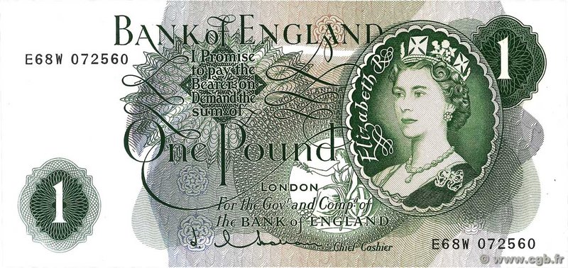 Country : ENGLAND 
Face Value : 1 Pound 
Date : (1963) 
Period/Province/Bank ...