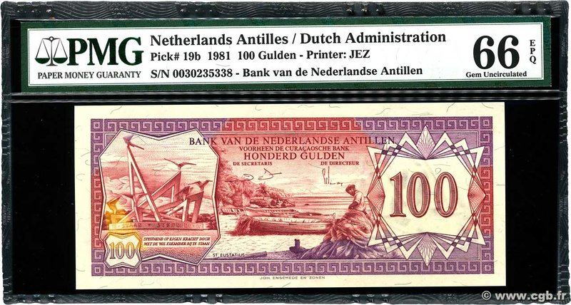 Country : NETHERLANDS ANTILLES 
Face Value : 100 Gulden 
Date : 09 décembre 19...