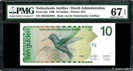 Country : NETHERLANDS ANTILLES 
Face Value : 10 Gulden 
Date : 31 mars 1986 
Period/Province/Bank : Bank van de Nederlandse Antillen 
Catalogue re...