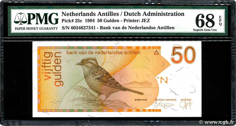 Country : NETHERLANDS ANTILLES 
Face Value : 50 Gulden 
Date : 01 mai 1994 
P...