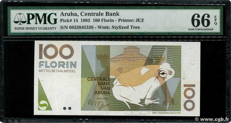 Country : ARUBA 
Face Value : 100 Florin 
Date : 16 juillet 1993 
Period/Prov...